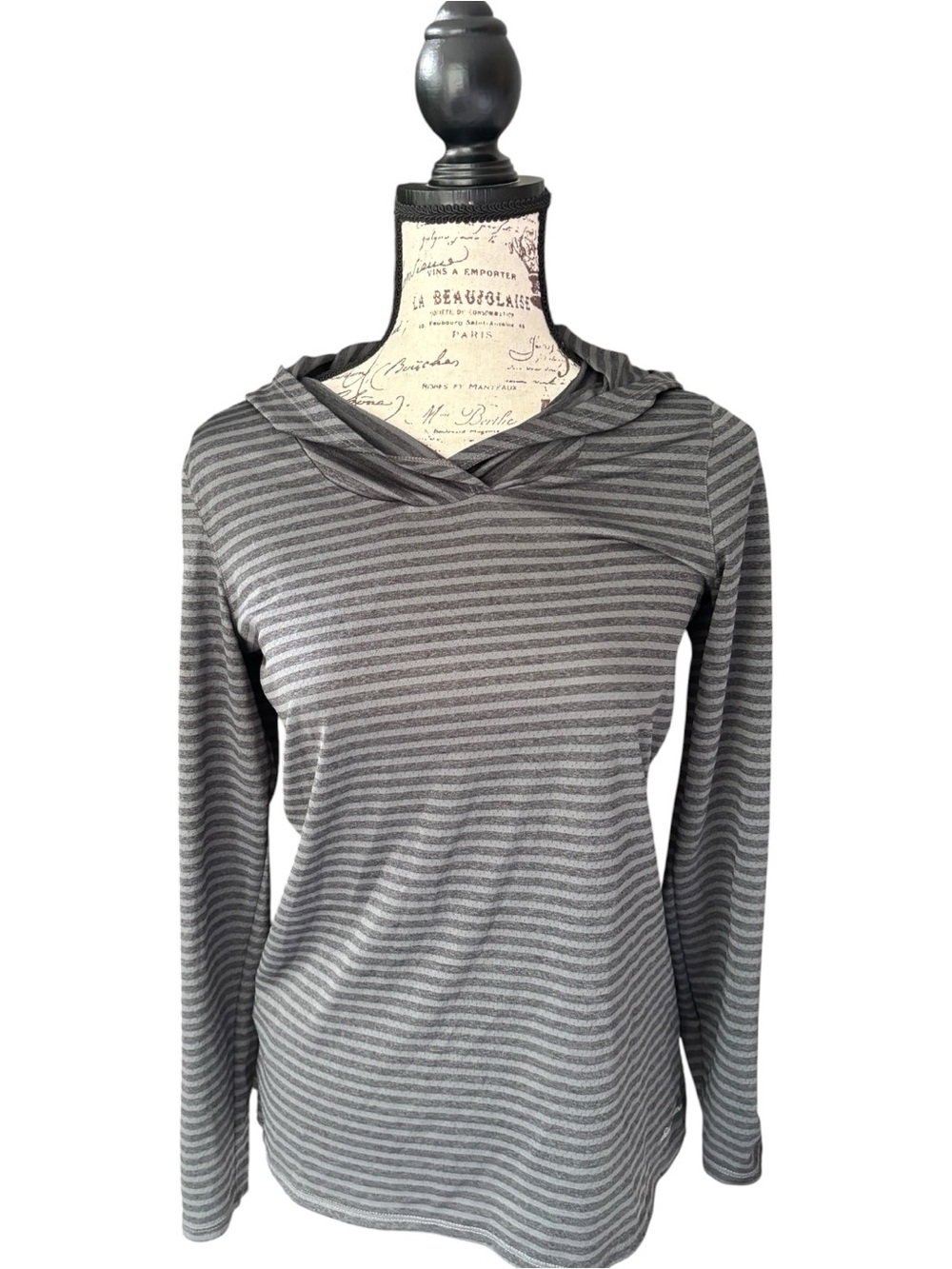 Eddie Bauer Gray Striped Hoodie | Size S🩶